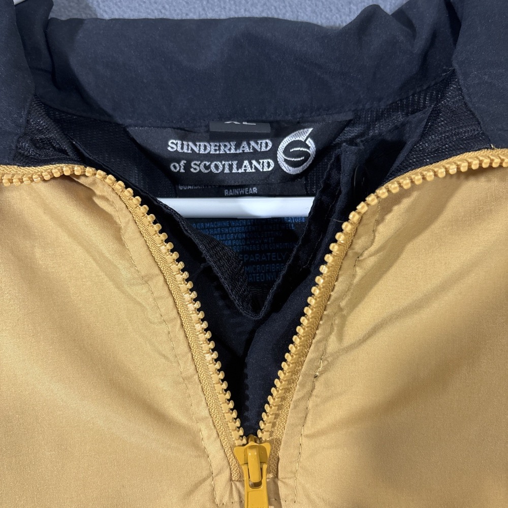 Sunderland of Scotland Vintage Jacket Mens XL Yellow Black OH Country Club Logo - Picture 3 of 9